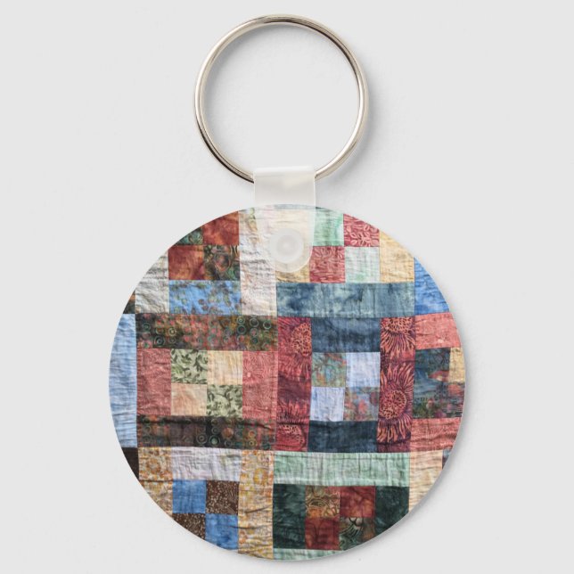Patchwork Quilt Keychain (Front)