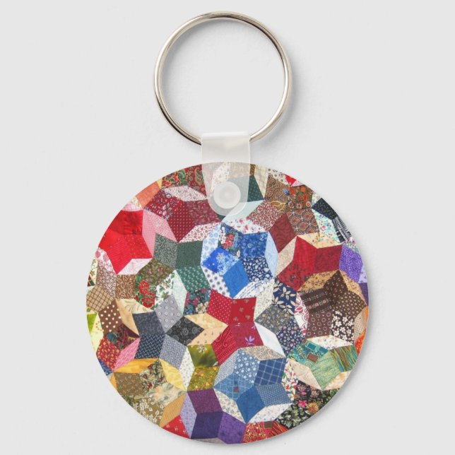 Patchwork Quilt Keychain (Front)