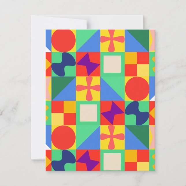 Patchwork Quilt  Note Card (Front)
