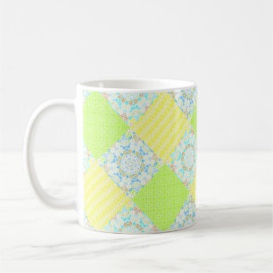 Patchwork quilt ornamental retro vintage floral ye coffee mug