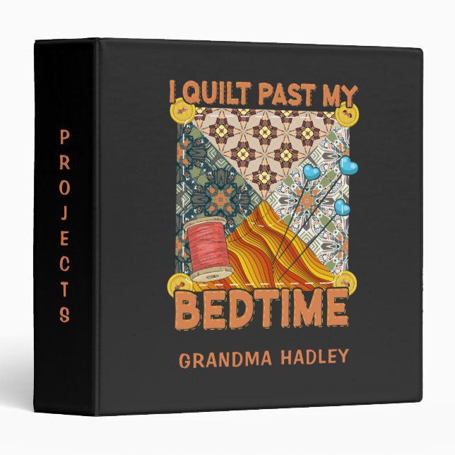 Patchwork Quilt Personalized Project 3 Ring Binder (Front/Spine)