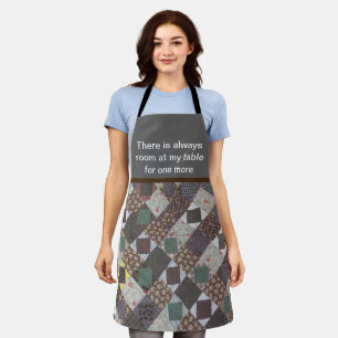 Patchwork Quilt Photo Welcoming Family Country Apron