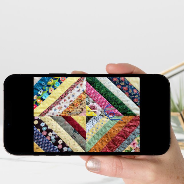 Patchwork Quilt Print Pattern for Birthday Card (Front Digital)