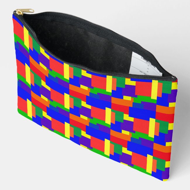 Patchwork Quilt Rainbow Abstract Accessory Bag