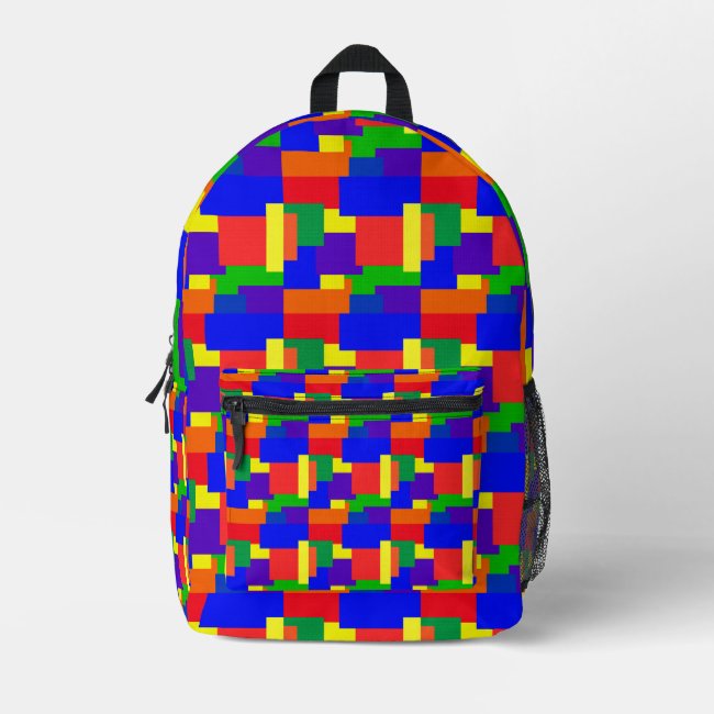 Patchwork Quilt Rainbow Abstract Backpack