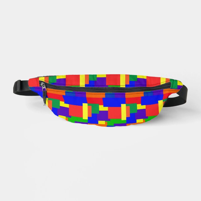 Patchwork Quilt Rainbow Abstract Fanny Pack