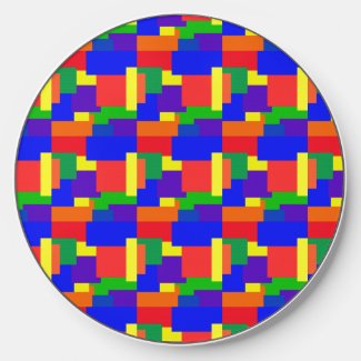 Patchwork Quilt Rainbow Abstract Wireless Charger
