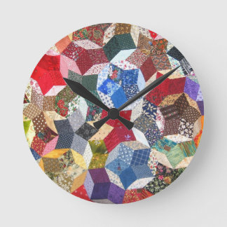 Patchwork Quilt Round Clock