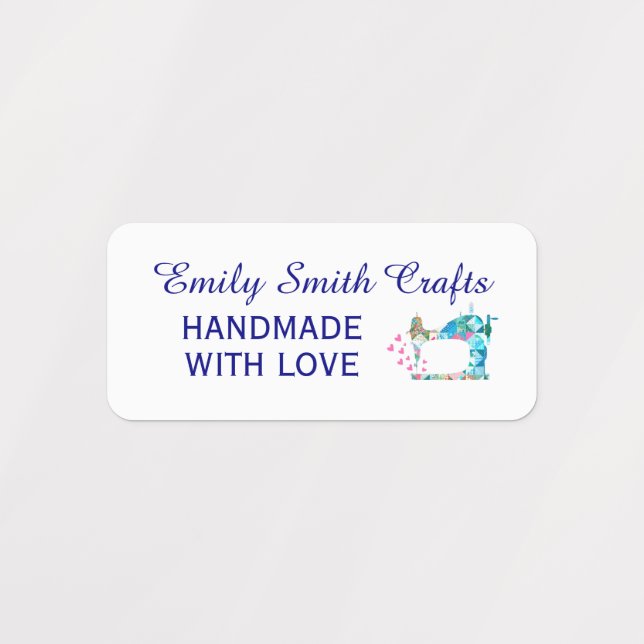 Patchwork Quilt Sewing Machine Fabric Labels (Design 1)