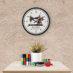 Patchwork Quilt Sewing Machine Wall Clock at Zazzle