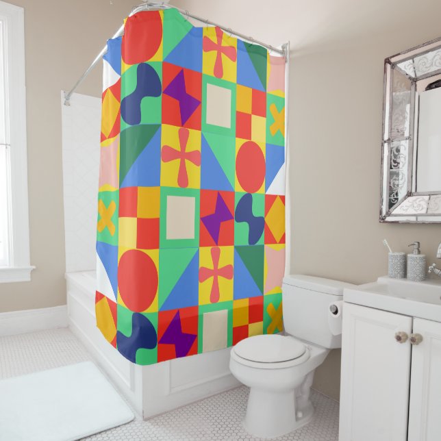 Patchwork Quilt  Shower Curtain (In Situ)