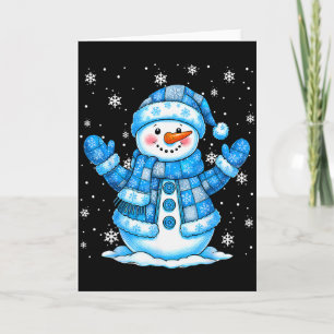 Patchwork Quilt Snowman Quilter Merry Christmas Pa Card