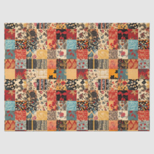 Patchwork Quilt Style Tissue Paper