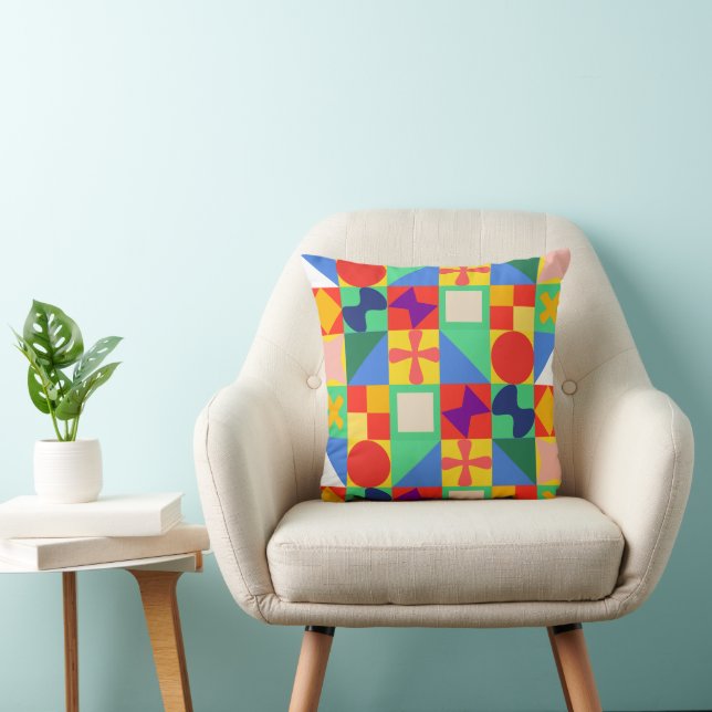 Patchwork Quilt  Throw Pillow (Chair)