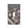Patchwork Quilt with Name Gender Neutral Country Light Switch Cover
