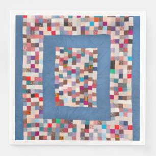 Patchwork quilt with two borders paper dinner napkins