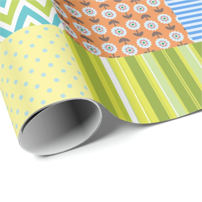 Patchwork Quilt Wrapping Paper (Roll Corner)