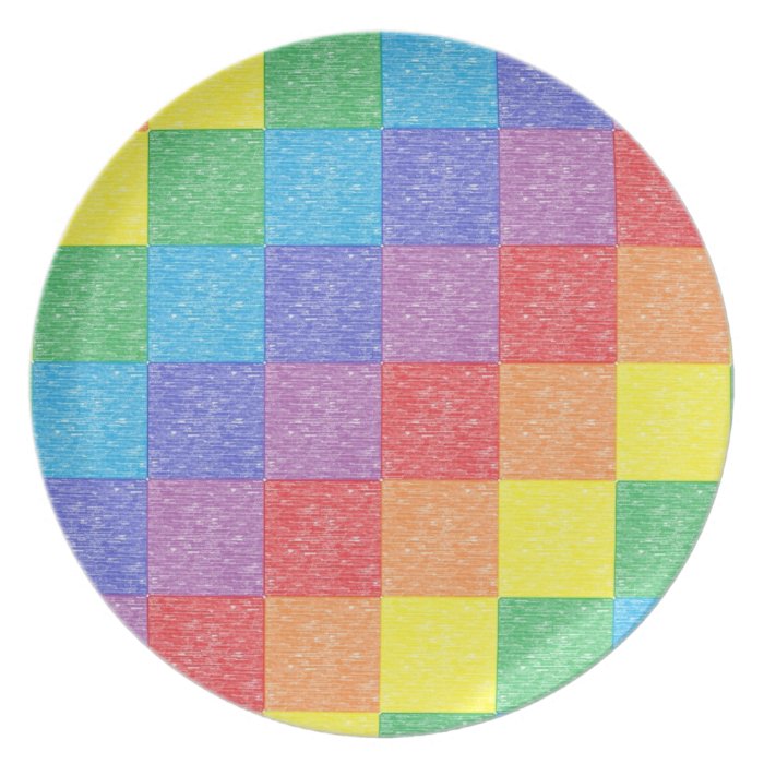 Patchwork Rainbow Plate