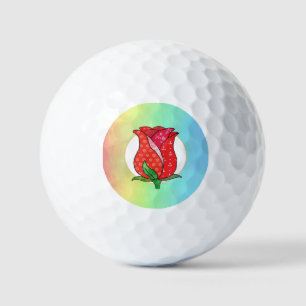 Patchwork Rose Golf Balls