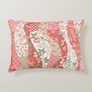 Patchwork roses: seamless pattern design. accent pillow