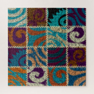 Patchwork Rough Canvas Vintage Imitation Jigsaw Puzzle