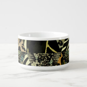 Patchwork Safari: Watercolor Animal Print. Bowl
