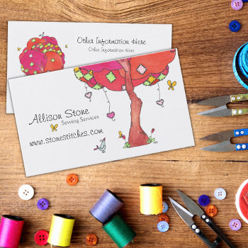 Patchwork Sewing Services Professional Quilting Business Card by tiffjamaica at Zazzle