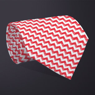 Patchwork Singapore Flag Pattern  Neck Tie
