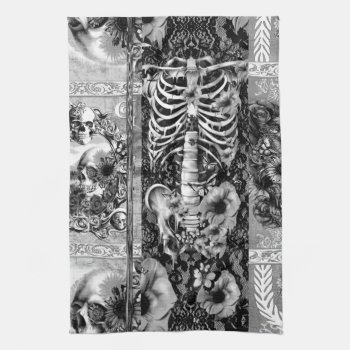 Patchwork  Skull Collage Kitchen Towel by KPattersonDesign at Zazzle