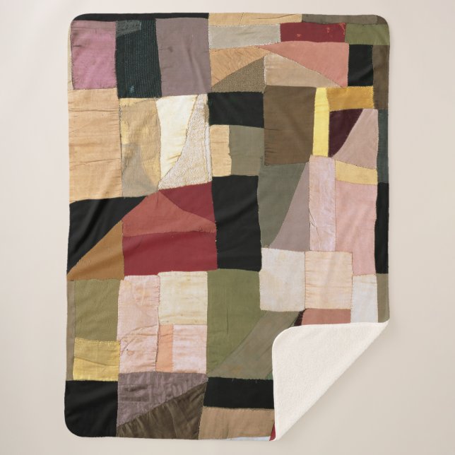 Patchwork (Son's Cradle) | Sonia Delaunay | Sherpa Blanket (Front)