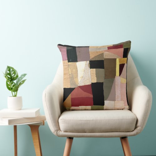 Patchwork Sons Cradle  Sonia Delaunay  Throw Pillow