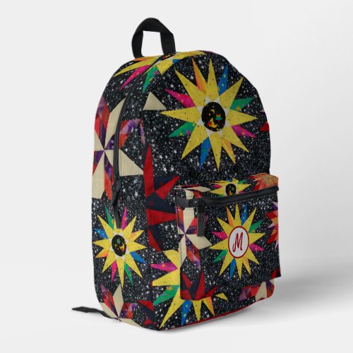 Patchwork Star Quilt Pattern Printed Backpack