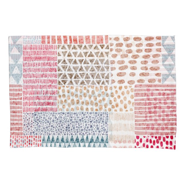 Patchwork Style Cute Doodle Pattern Pillow Case (Front)