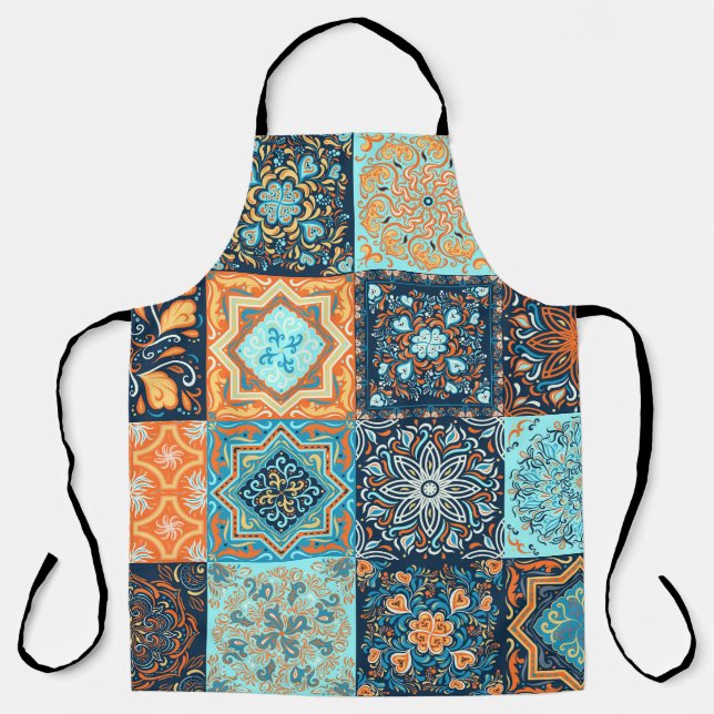 Patchwork Style: Decorative Square Ornaments Apron (Front)