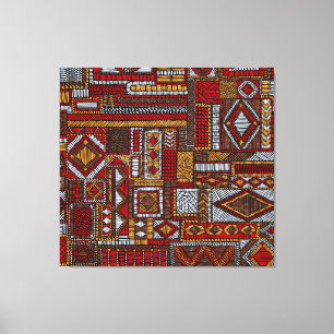Patchwork Style Embroidered Ethnic Print