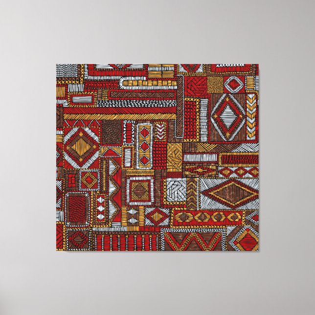 Patchwork Style Embroidered Ethnic Print (Front)