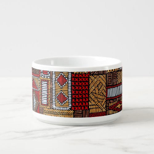 Patchwork Style Embroidered Ethnic Print Bowl