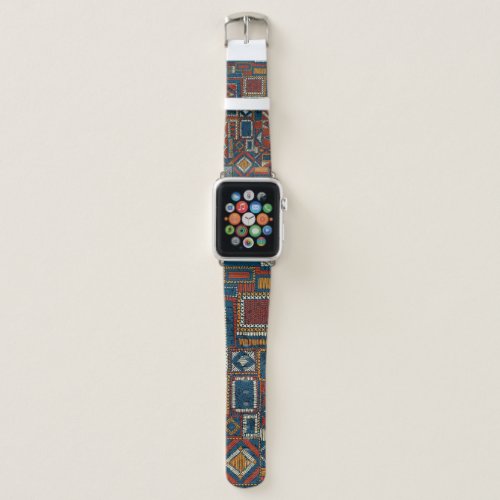 Patchwork Style Embroidered Vintage Print Apple Watch Band