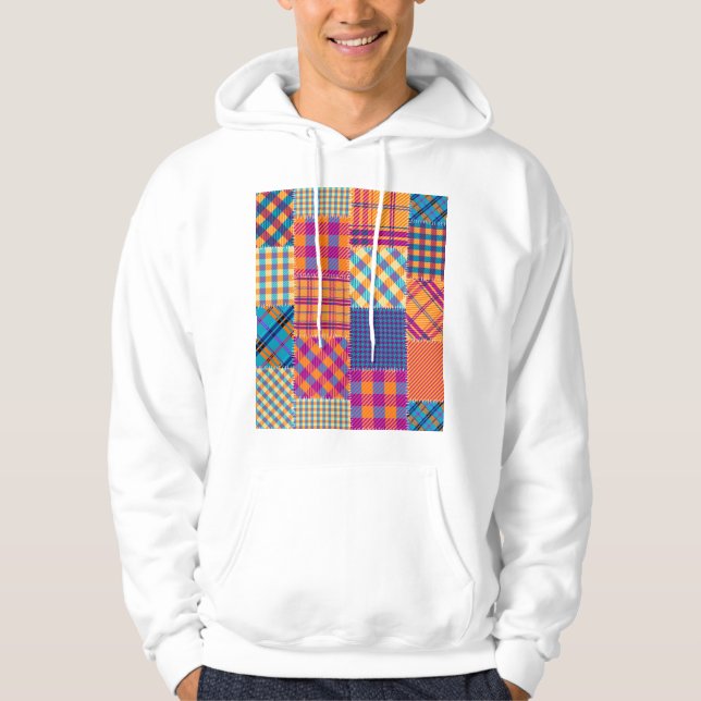 Patchwork textile: seamless vintage pattern. hoodie (Front)