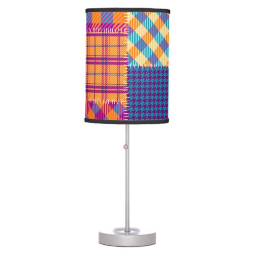 Patchwork textile seamless vintage pattern table lamp