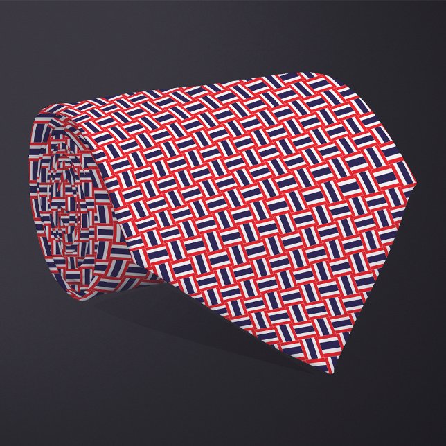 Patchwork Thailand Flag Pattern  Neck Tie (Creator Uploaded)