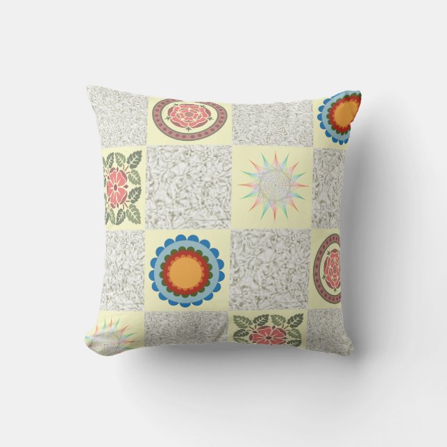 Patchwork Throw Pillow (Front)