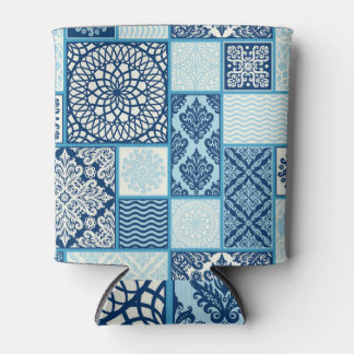 Patchwork tiles, seamless background. can cooler