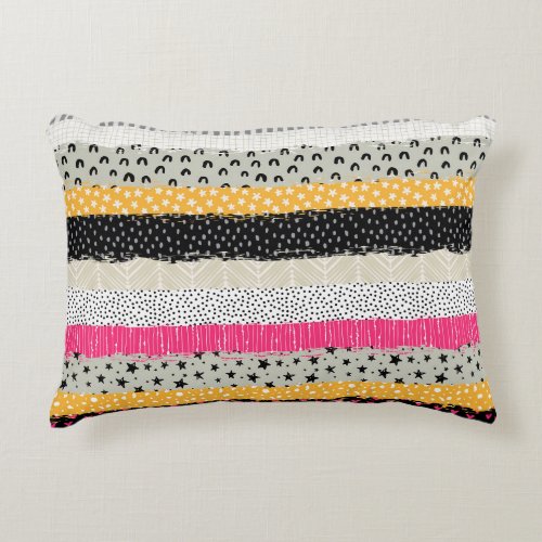 Patchwork Tiles Versatile Seamless Design Accent Pillow