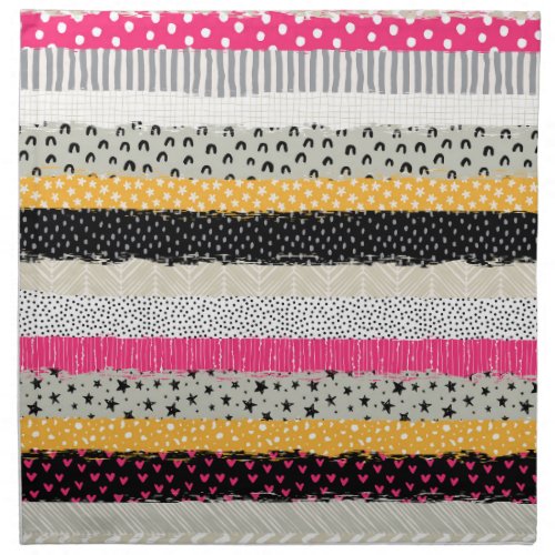 Patchwork Tiles Versatile Seamless Design Cloth Napkin