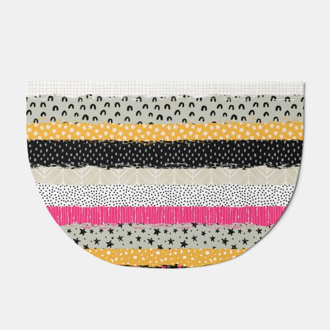 Patchwork Tiles: Versatile Seamless Design. Doormat (Front)