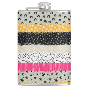 Patchwork Tiles: Versatile Seamless Design. Flask