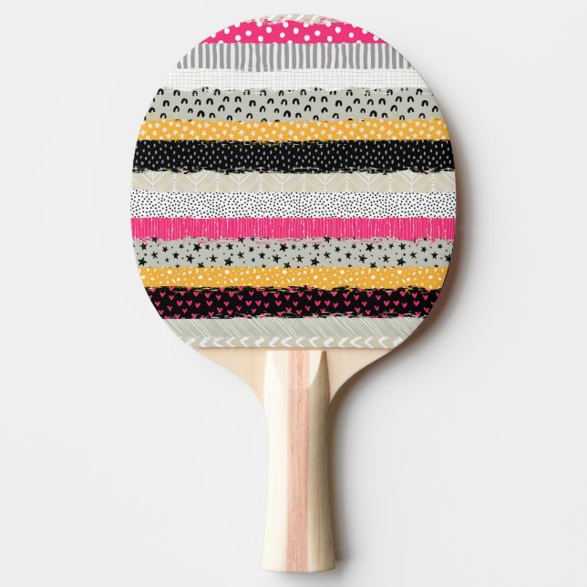 Patchwork Tiles: Versatile Seamless Design. Ping Pong Paddle (Front)