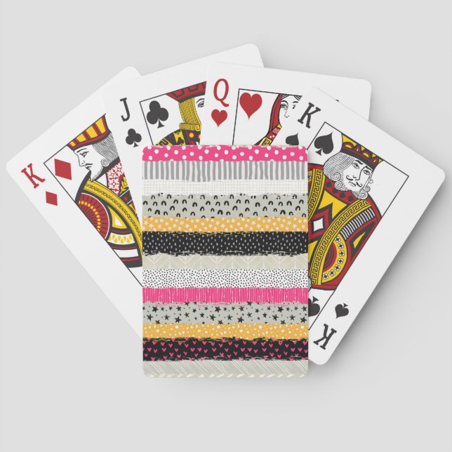 Patchwork Tiles: Versatile Seamless Design. Poker Cards (Back)