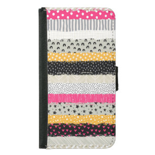 Patchwork Tiles: Versatile Seamless Design. Samsung Galaxy S5 Wallet Case